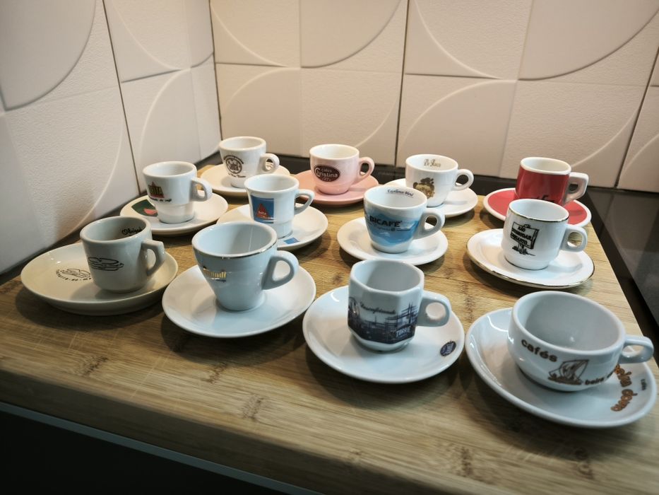 Coleção de chávenas de café