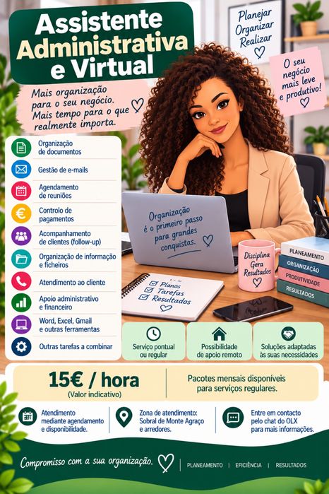 Assistente Administrativa e Virtual | Apoio Remoto e Presencial