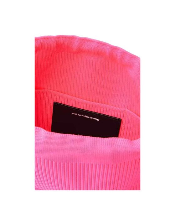 Сумка Alexander Wang Small Ryan Ribbed-Knit Tote Bag Pink