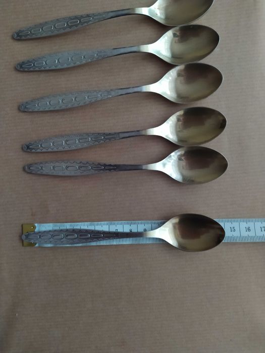 Komplet pozłacanych srebrnych łyżeczek