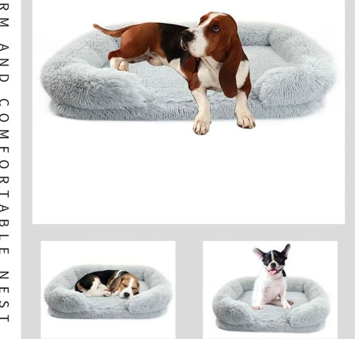 Legowisko dla psa ortopedyczne, miękkie, pluszowe r. L
