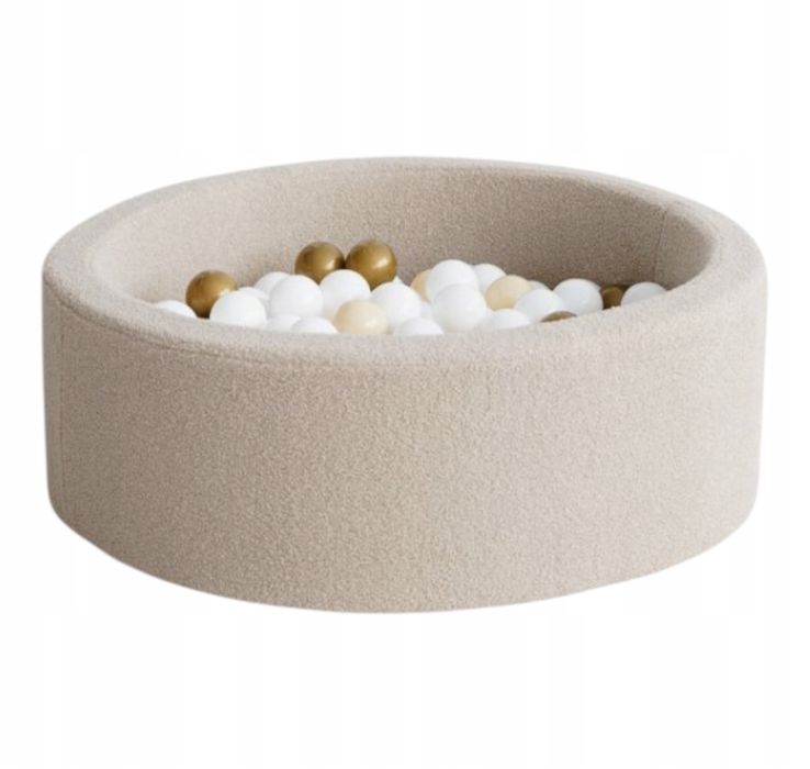 Suchy basen z kulkami 30x90 Boucle beż + 200 piłek