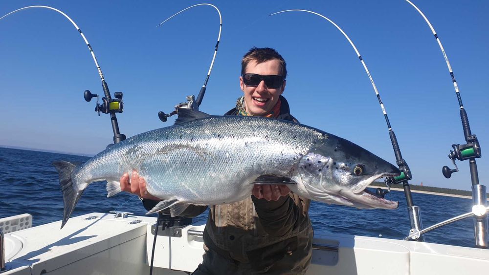 Rejsy na łososie Wyprawy na łososia Wędkarstwo morskie Rejs wędkarski