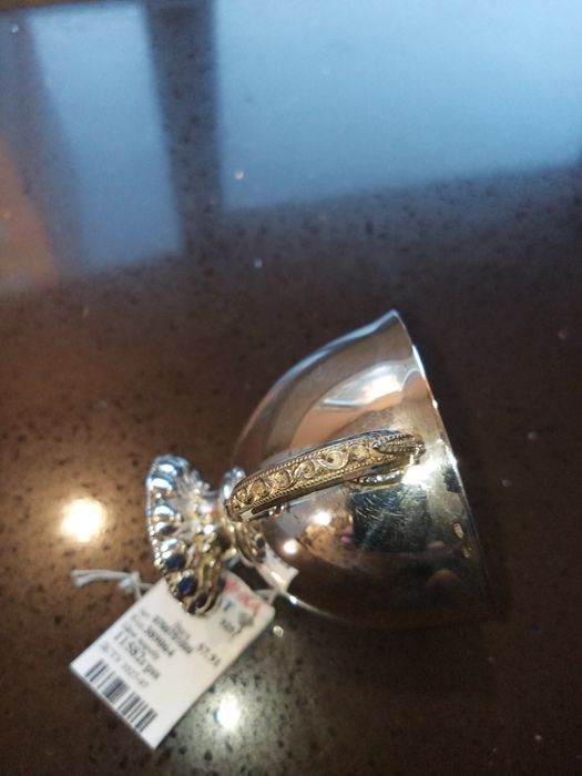 Чаша серебро с ручкой