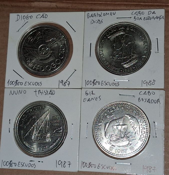 Moedas serie I descobrimentos 100 escudos  Portugal