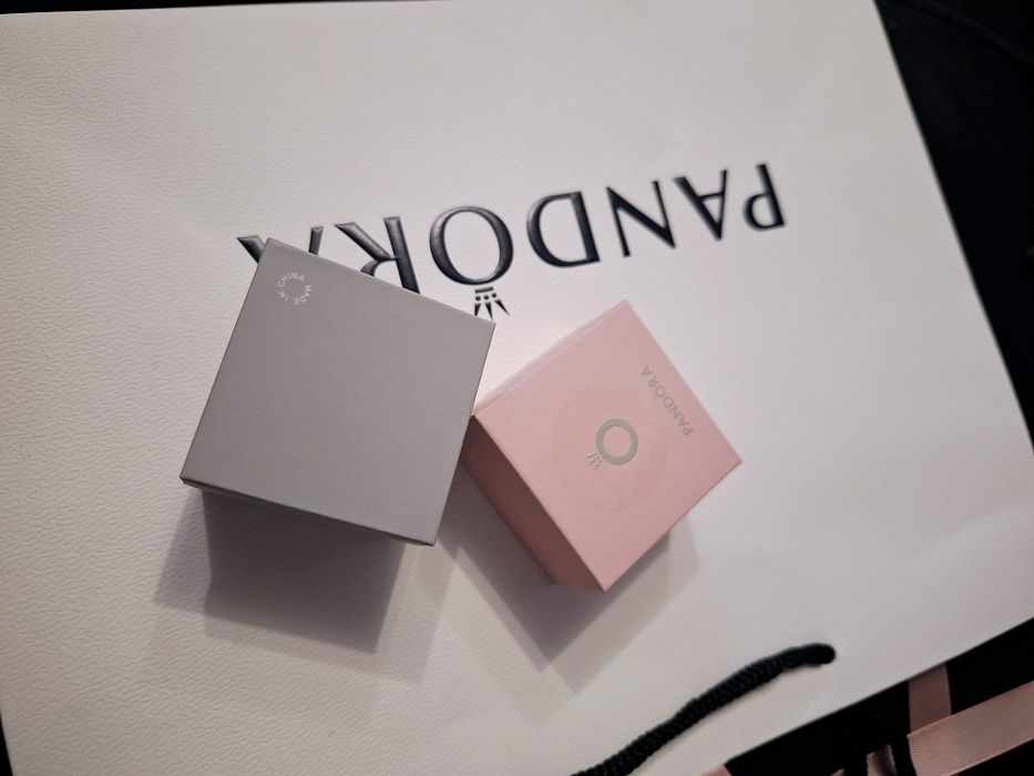 Torebka + Pudełko Prezentowe Pandora • na Charms Kolczyki Pierścionek