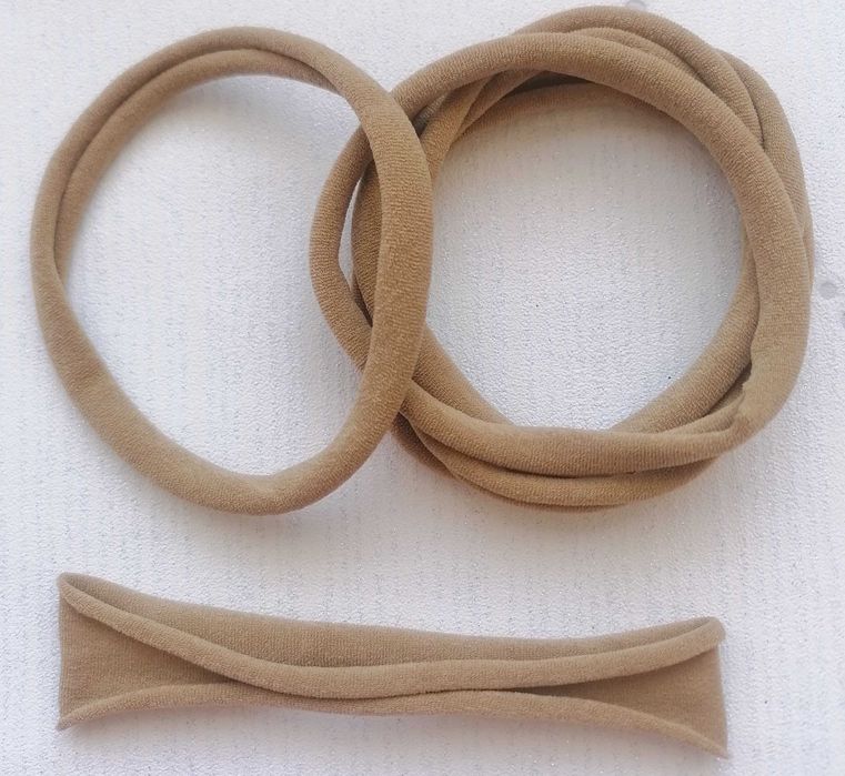 10 sztuk Gumka baza opaska bezszwowa noworodek coffe