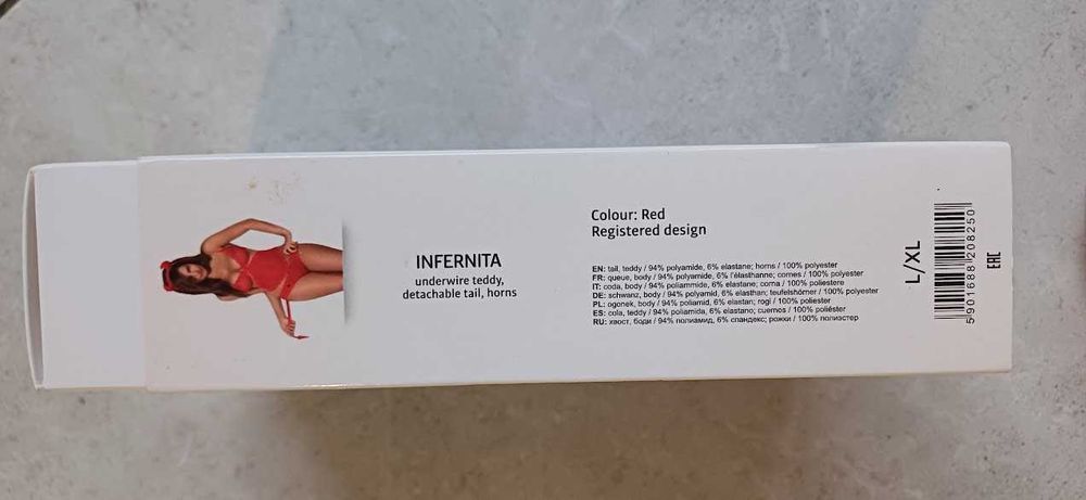 strój kostium bielizna Obsessive Infernita L/XL