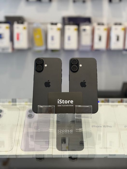 NOWY • iPhone 16 • 128 GB • Black • 100% bateria • GWARANCJA • czarny • RATY !!!