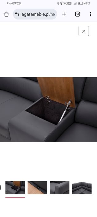 Narożnik skórzany z funkcją spania