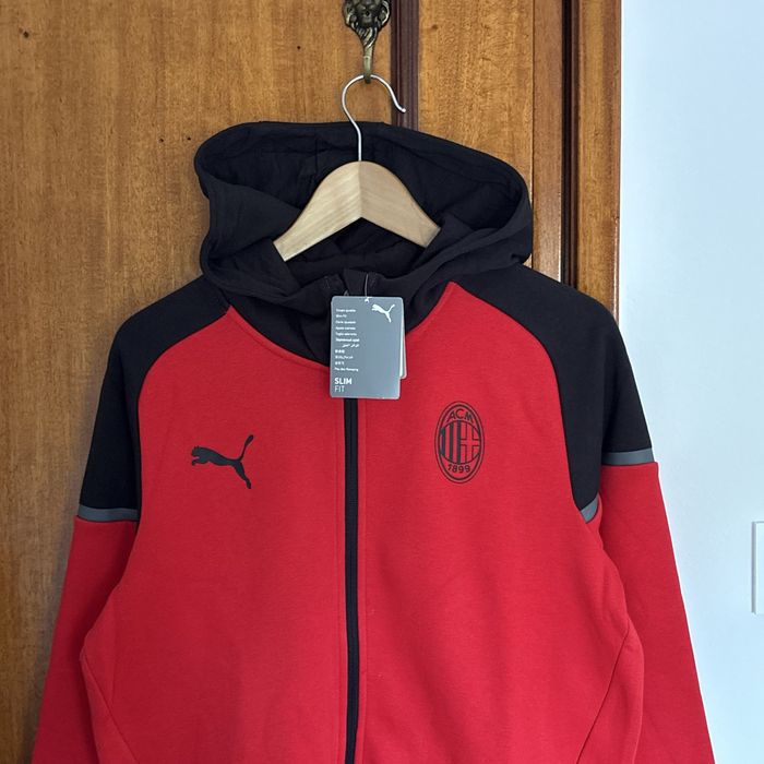 Casaco AC Milan Puma Pre Jogo Vermelho e Preto (M)