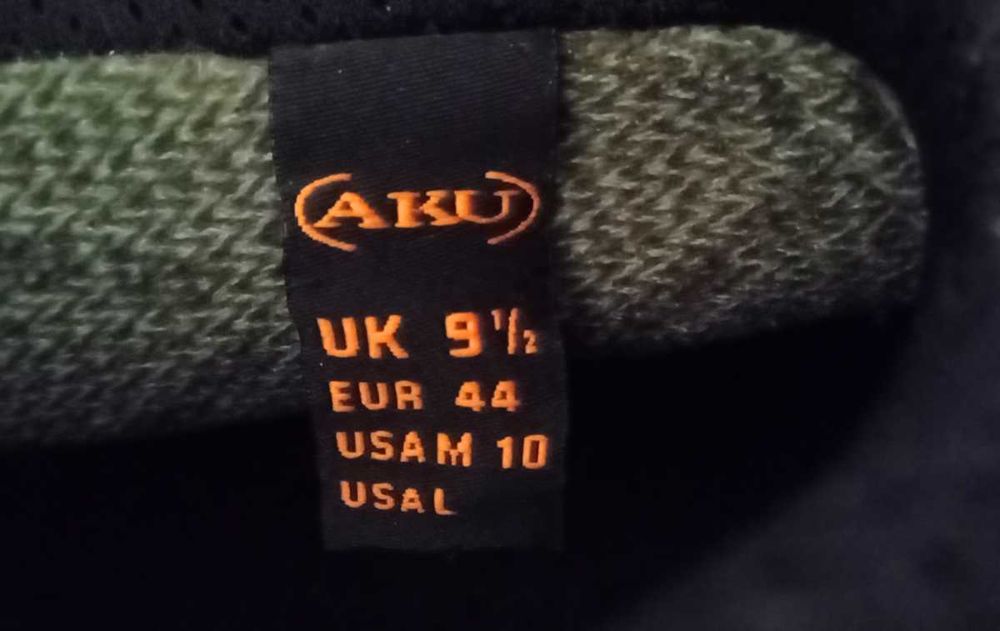 Buty AKU r 44 eu 9,5 uk wkł mierz 29 cm Trekkingowe Super Stan CZARNE