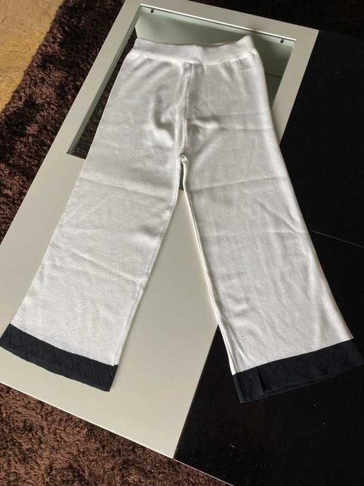 calça de malha branca Ferrache