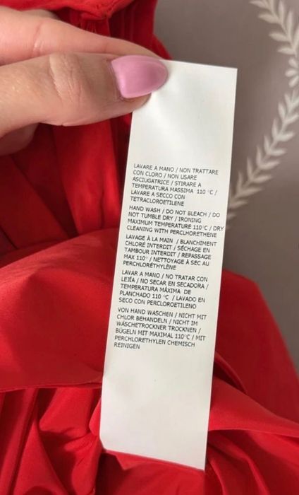 Imperial nowa czerwona mini sukienka z kokardą na ramiączkach S