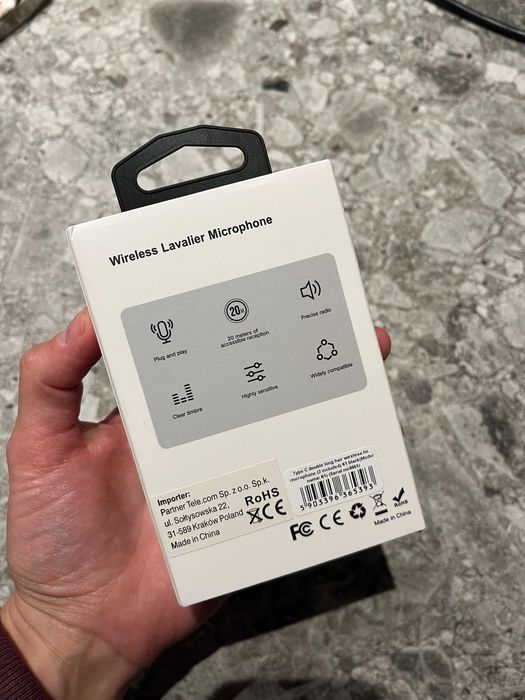 Bezprzewodowy mikrofon USB Typ C dla iPhone 15/16/17 2szt.