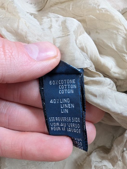 Beżowa marynarka lniana polo Ralph Lauren vintage blazer linen