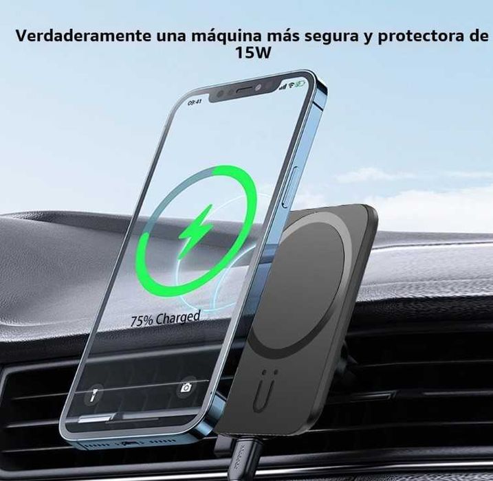 Suporte Magnético com Carregamento Wireless 15W para Carro – Modelo D24 - Novo - Envio Gratuito