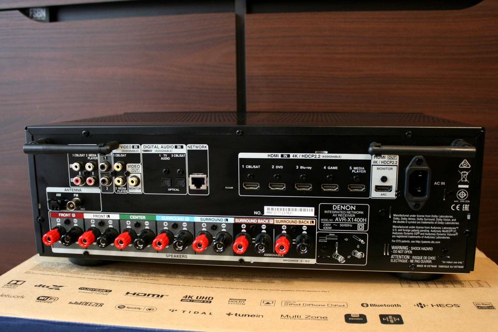 Amplituner Denon Avr X 1400 Bluetooth  Spotify WiFi USB HDMI 2.2