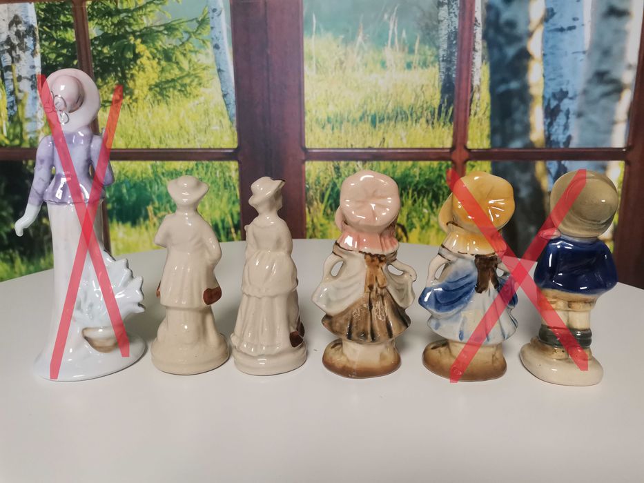 Figurki porcelana PRL różne rodzaje chłopiec dziewczynka