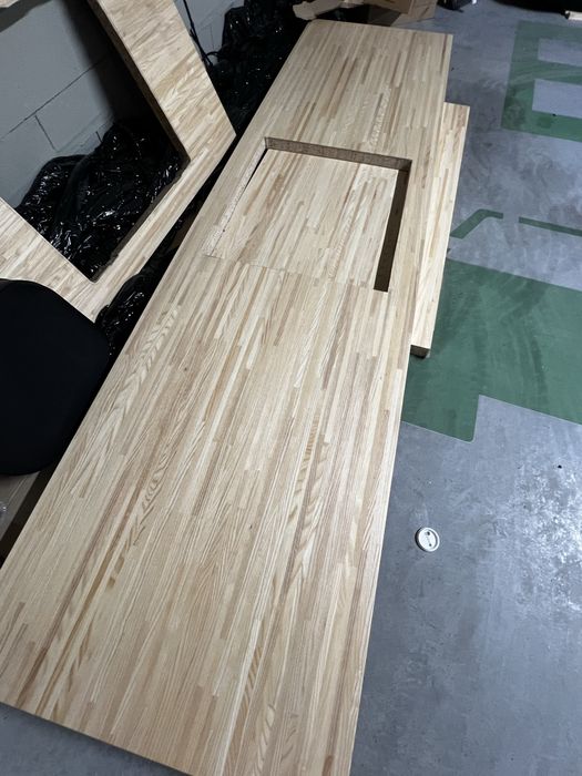 Blat pinnarp ikea jesion, fornir, używany