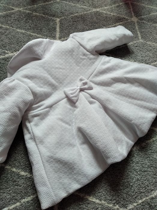 Ubranko do chrztu sukienka płaszczyk 62