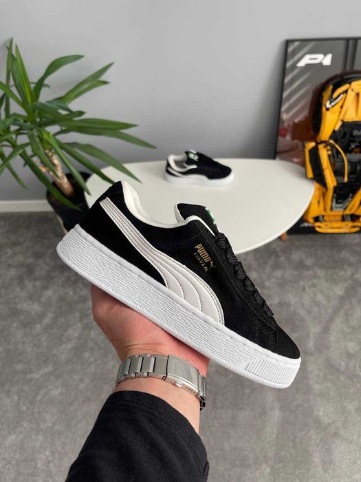 Кеди Puma Suede XL Black White кросівки пума чорні білі замша