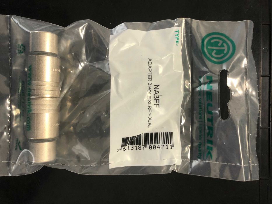 Neutrik Adaptador XLR NA3FF NA3MM