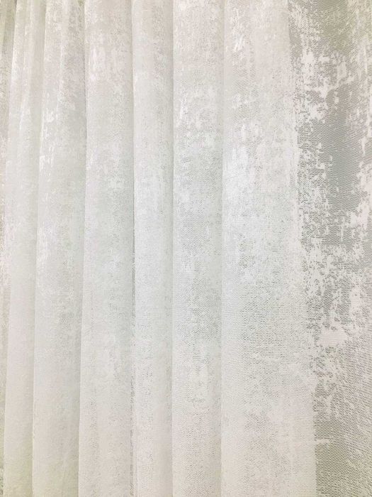 Тюль білий жакард мармур, пошиття за розмірами