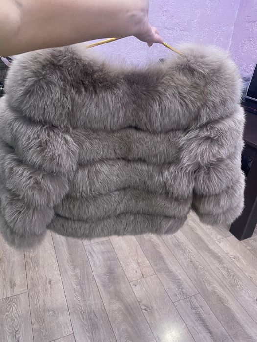 Жіноча шубка авто леді з натурального хутра лисички