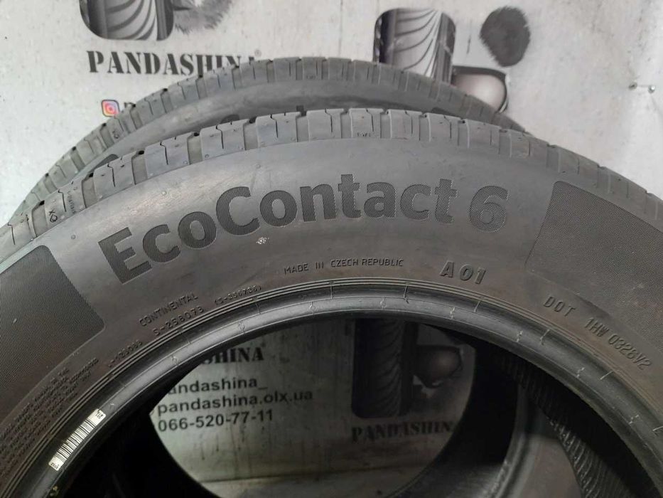 Шини 6мм 215/65 R17 CONTINENTAL EcoContact 6 б/у Літо склад