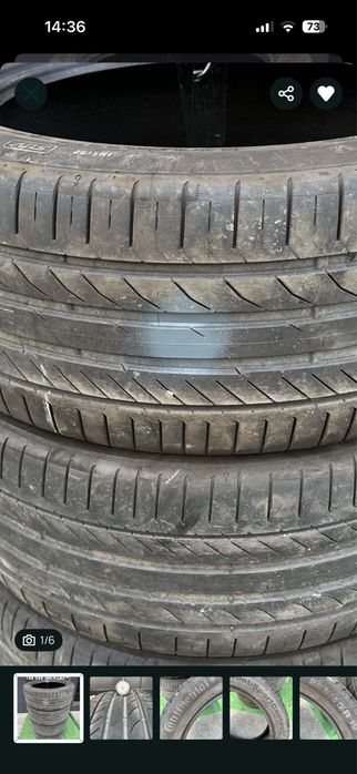 Шини 255/45 R19 Continental  ContiSportContact 23г пара летние.