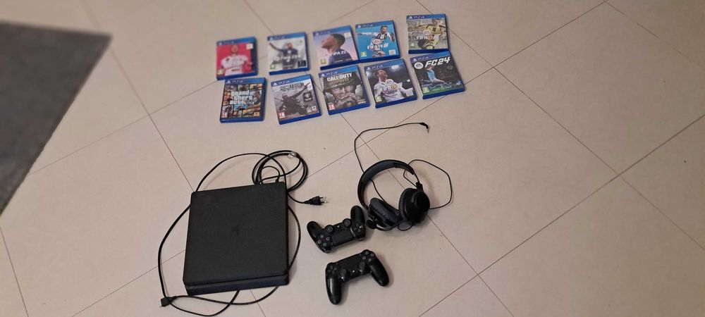 Ps4 slim com jogos