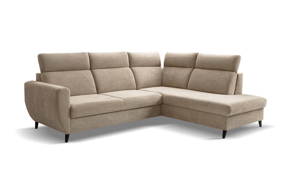 Narożnik TORRO L 260 x 205 cm - funkcja spania, pojemnik, ruchome zagłówki