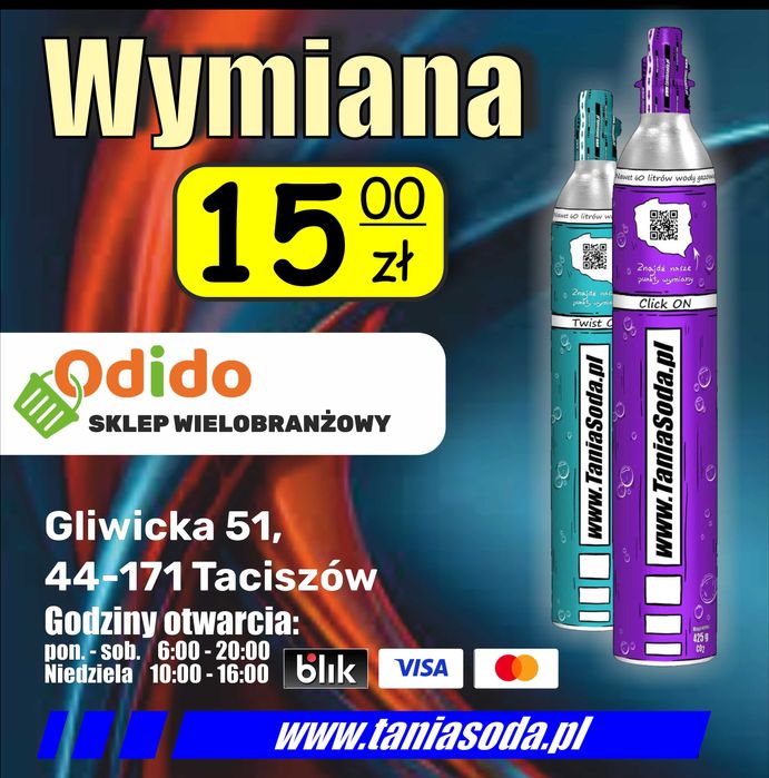 Gaz Soda CO2 425g do saturatorów Stream quick on twist on connect