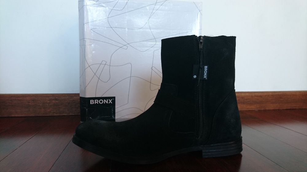 Sztyblety botki Bronx - skóra - rozmiar 44