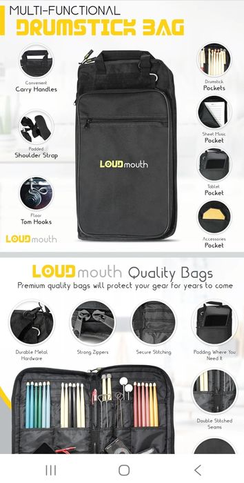 Чохол для паличок Loud mouth professional drumstick bag
