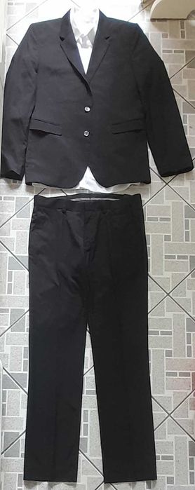 Czarny garnitur , ubranie wizytowe rozm. 176 JAK NOWY + GRATISY