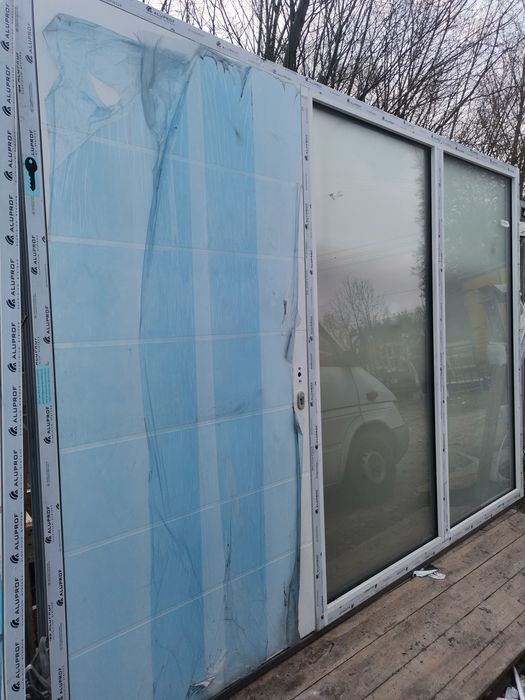 Drzwi tarasowe Ekskluzywne Antracyt Ruchomy słupek Nowe