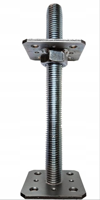 Podstawa słupa kotwa regulowana 80x80x250x0,4mm oc przyspawana nakrętk