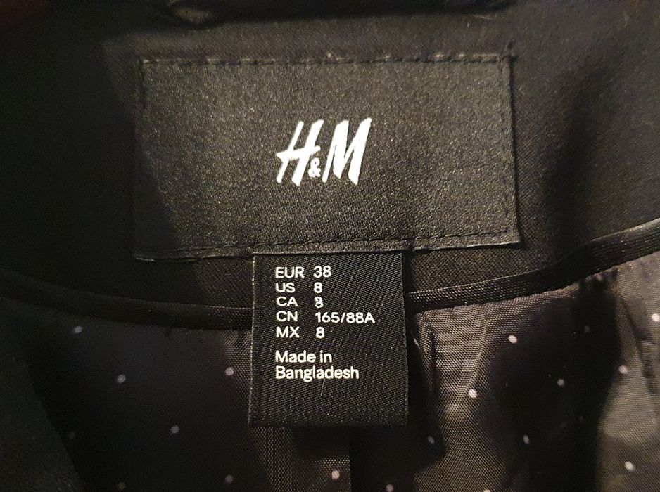 Żakiet H&M czarny rozmiar M/38!