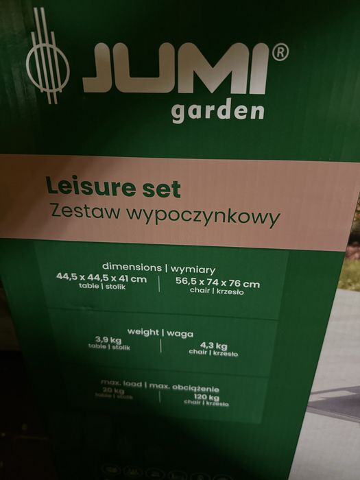 Jumi zestaw wypoczynkowy na balkon ogrod