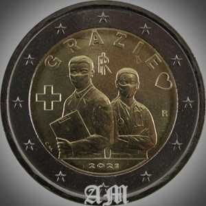 ITÁLIA - 2€ Rolo de moedas Profissionais de saúde "Grazie"- AM