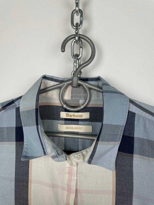 Barbour жіноча блакитна сорочка в клітинку