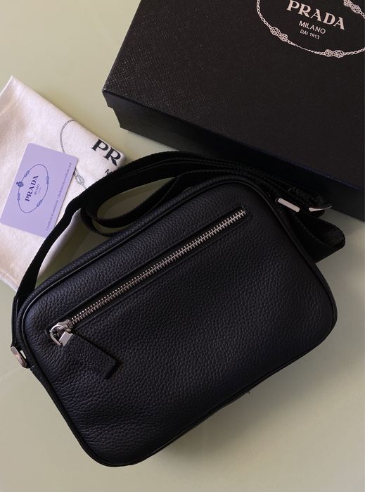 Prada Leather Shoulder Messenger Bag