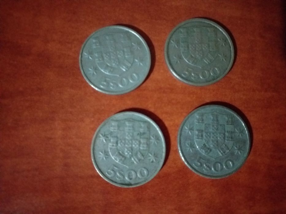 4 Moedas 5$00 (1975 até 1982)