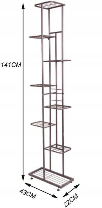 Kwietnik metalowy 8 poziom piętrowy stojak na doniczki rośliny kwiatki