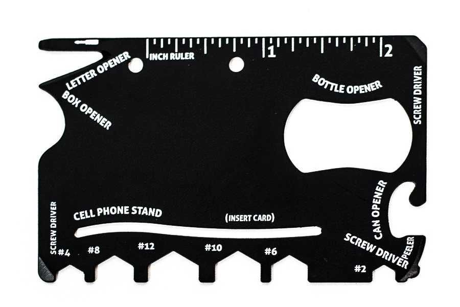 Karta survivalowa multitool MILITARY ZONE otwieracz, śrubokręty
