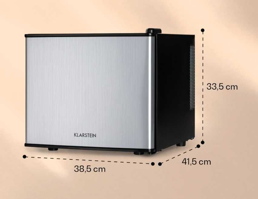 Lodówka srebrna mini lodówka 17L. Klarstein   S-326