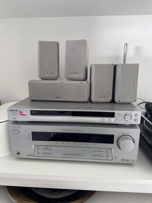 Amplificador DVD e colunas sony