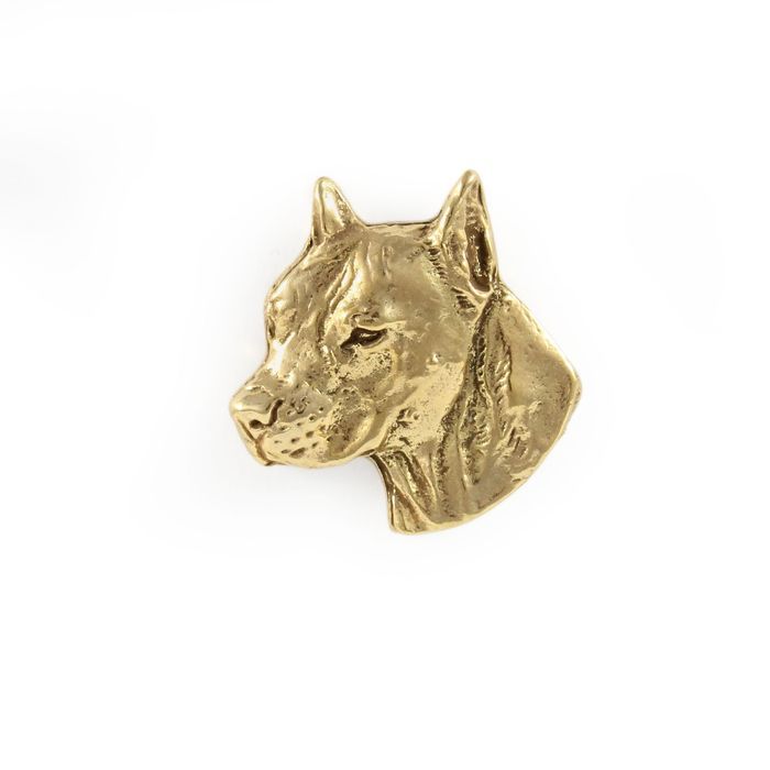 Amerykański Staffordshire terrier pin pozłocony Art-Dog